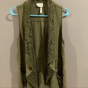 Matilda Jane 435 Tween Line Olive Lace Vest